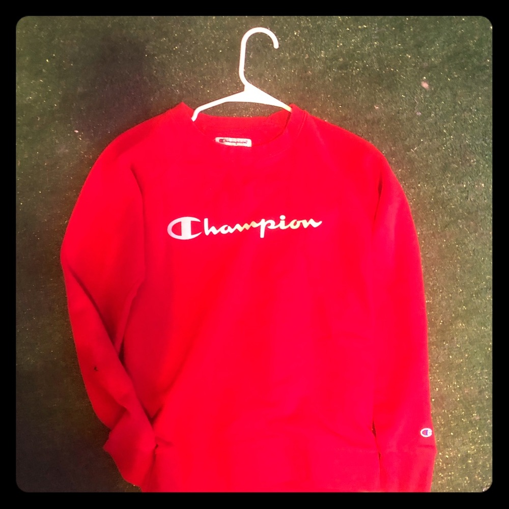 red champion sweatshirt